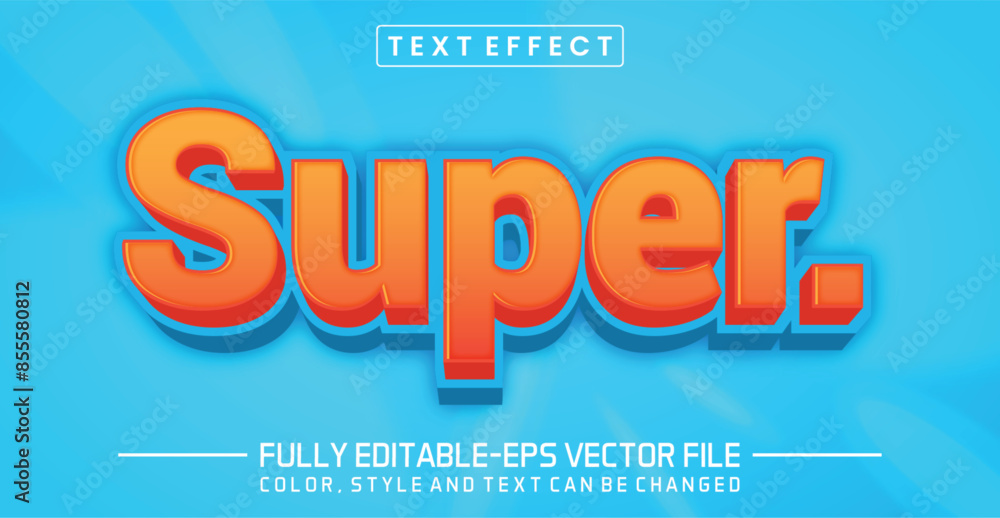 Poster super font text effect editable