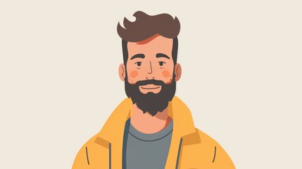 Illustration of a Caucasian man in a flat design set against a plain background symbolizing the global bond of friendship among people