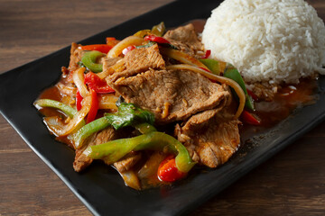 A closeup view of a plate of bai kra pow.