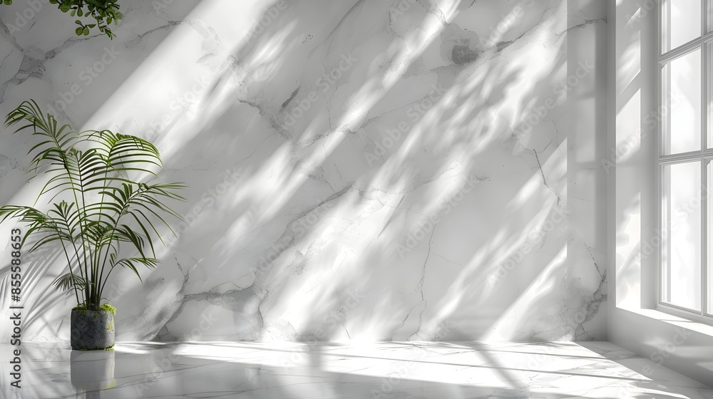 Poster clean white marble surface with subtle grey veins empty backdrop for product presentation concept