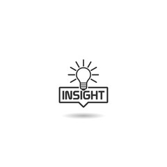 Insight bulb icon with shadow