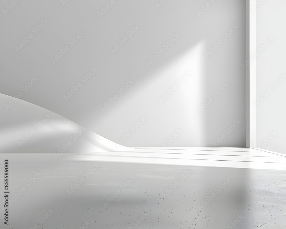Poster clean and minimalist white background with soft gradient lighting for product presentation