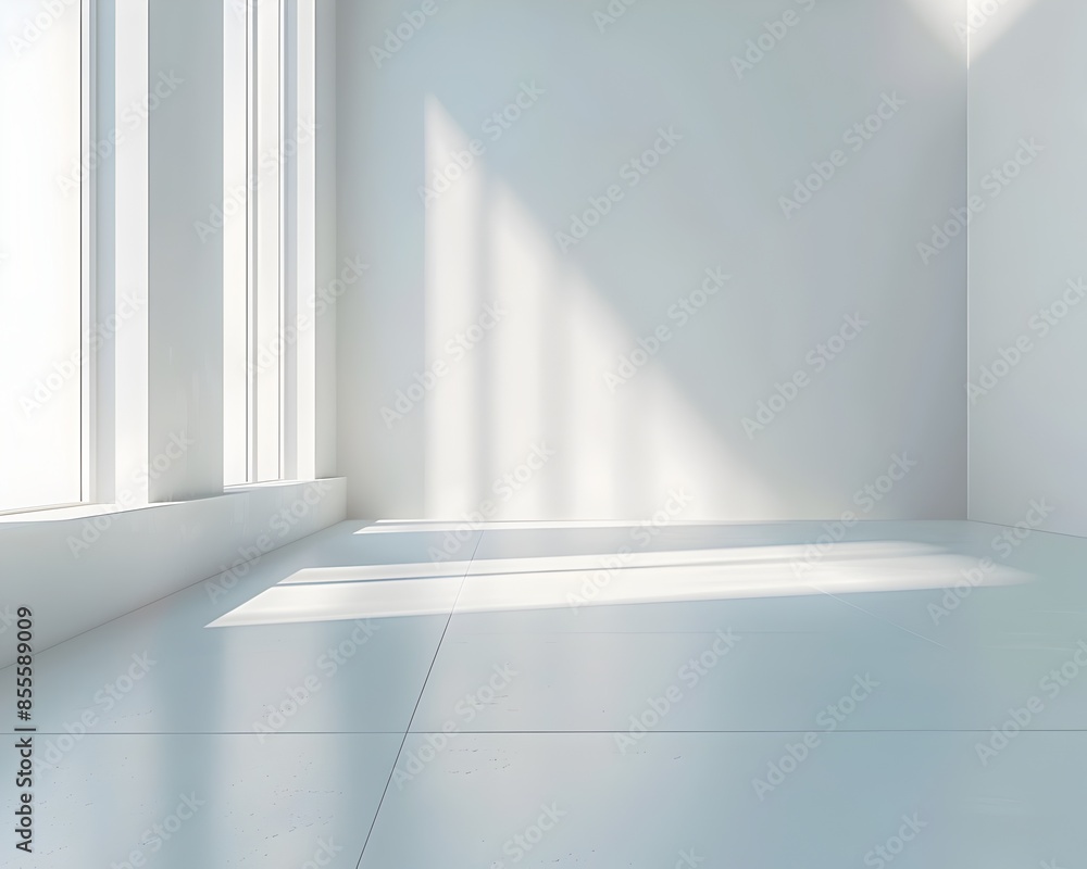 Poster Clean White Background with Soft Gradient Lighting for Product Presentation