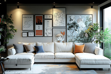 Cozy Living Room with Rustic Charm