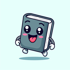 Simple and cute cartoon style knowledge book mascot vector
