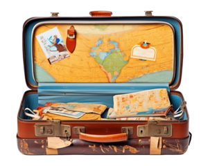 PNG Old suitcase baggage luggage white background transportation.