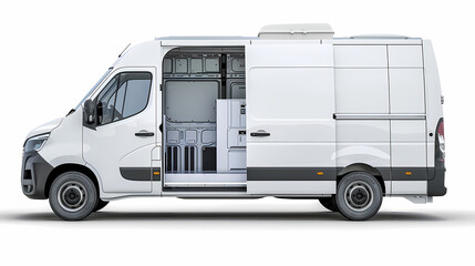 Refrigerator van isolated on white background vector image