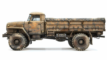 Obraz premium Ftat truck isolated on white background vector image