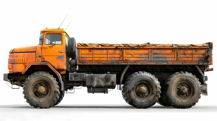 Obraz premium Ftat truck isolated on white background vector image