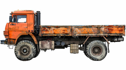Obraz premium Ftat truck isolated on white background vector image