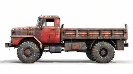 Obraz premium Ftat truck isolated on white background vector image