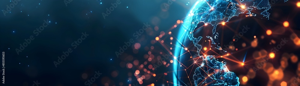 Poster virtual firewall protecting the global network and digital infrastructure