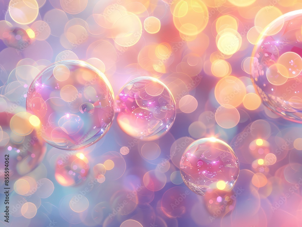 Aufkleber blurred colorful lights creating bokeh effect in abstract background