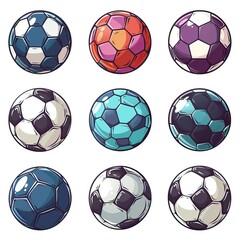 football soccer ball cartoon vector isolated clip art