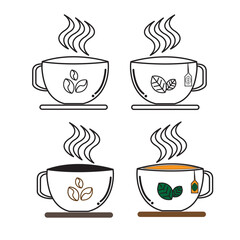 a drink icon containing coffee and tea