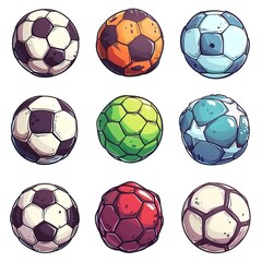 football soccer ball cartoon vector isolated clip art