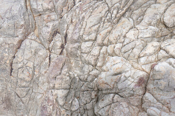 Details of seaside rocks that have been eroded by nature over a long period of time, Thailand