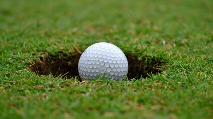 Fototapeta premium Golf Ball near hole