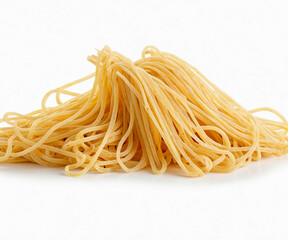 Floated Spaghetti pasta, isolated on white background