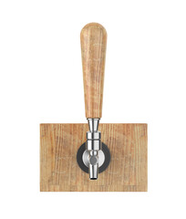 Blank beer tap pump handle for branding template, 3d illustration.