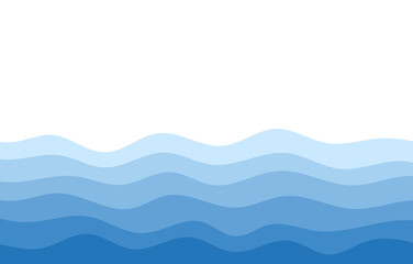 Background vector illustration of blue ocean wave layers