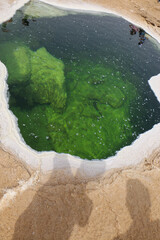 crystal pond in danakil depression