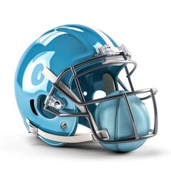Naklejka premium Helmet and american football ball 