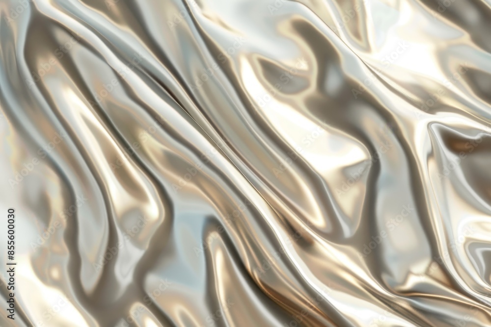 Poster detailed view of a smooth metallic surface with subtle reflections, a smooth metallic texture with s