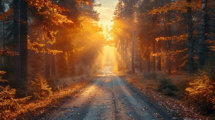 Forest Path at Golden Hour