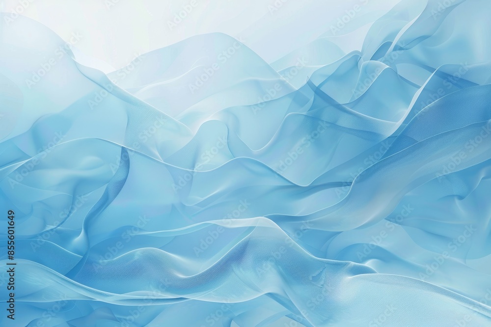 Poster seamless blue gradient with wavy lines creating an abstract pattern, a soft gradient of light blue t