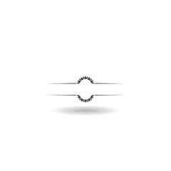 Sunflower Logo Design with shadow