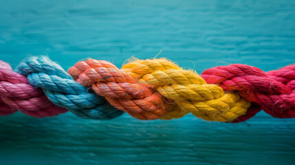 Fototapeta premium Team rope diverse strenght 