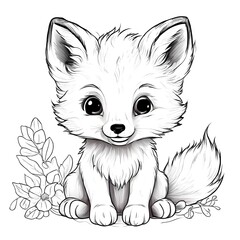 S&uuml;sser Fuchs zum ausmalen