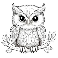 S&uuml;sses Eule zum ausmalen