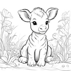 S&uuml;sse Kuh zum ausmalen