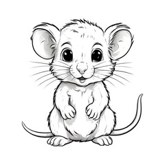 S&uuml;sse Ratte zum ausmalen