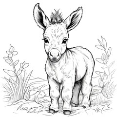 S&uuml;sser Esel zum ausmalen