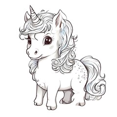 S&uuml;sses Einhorn zum ausmalen