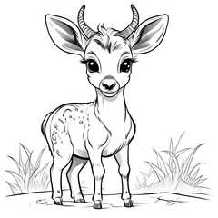 S&uuml;sses Gazelle zum ausmalen