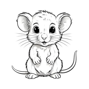 S&uuml;sse Ratte zum ausmalen
