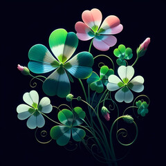 four leaf clover.Generative AI