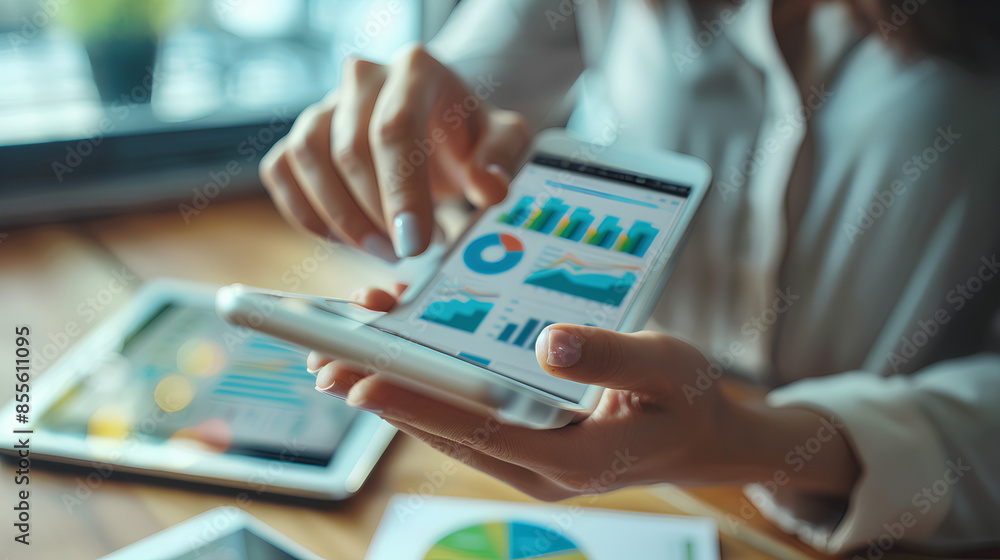 Poster mobile marketing strategies, mobile marketing strategies with an image showing marketers optimizing 