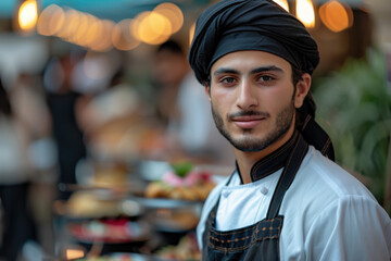 Portrait of a Chef in Evening Ambiance