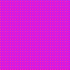 Bold vivid pink background with small blue and yellow polka dots Simple geometric fabric seamless pattern