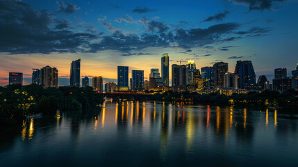 Fototapeta premium landscape of skyline