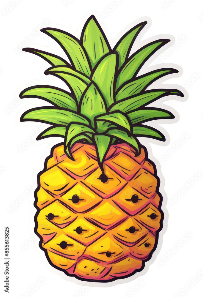 Canvas Prints png pineapple fruit plant food.