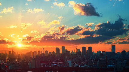 Fototapeta premium landscape of skyline