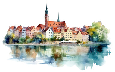 Fototapeta premium PNG Architecture waterfront building outdoors.