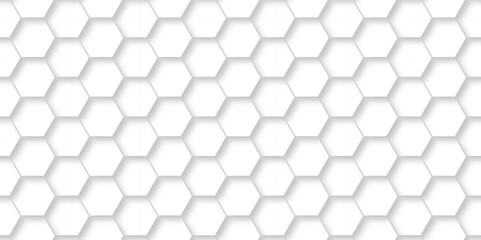 Vector White Hexagonal Background. Luxury White Pattern. Vector Illustration. 3D Futuristic abstract honeycomb mosaic white background. geometric mesh cell texture. modern futuristic wallpaper.