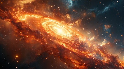 A Spiral Galaxy in a Fiery Cosmic Dance
